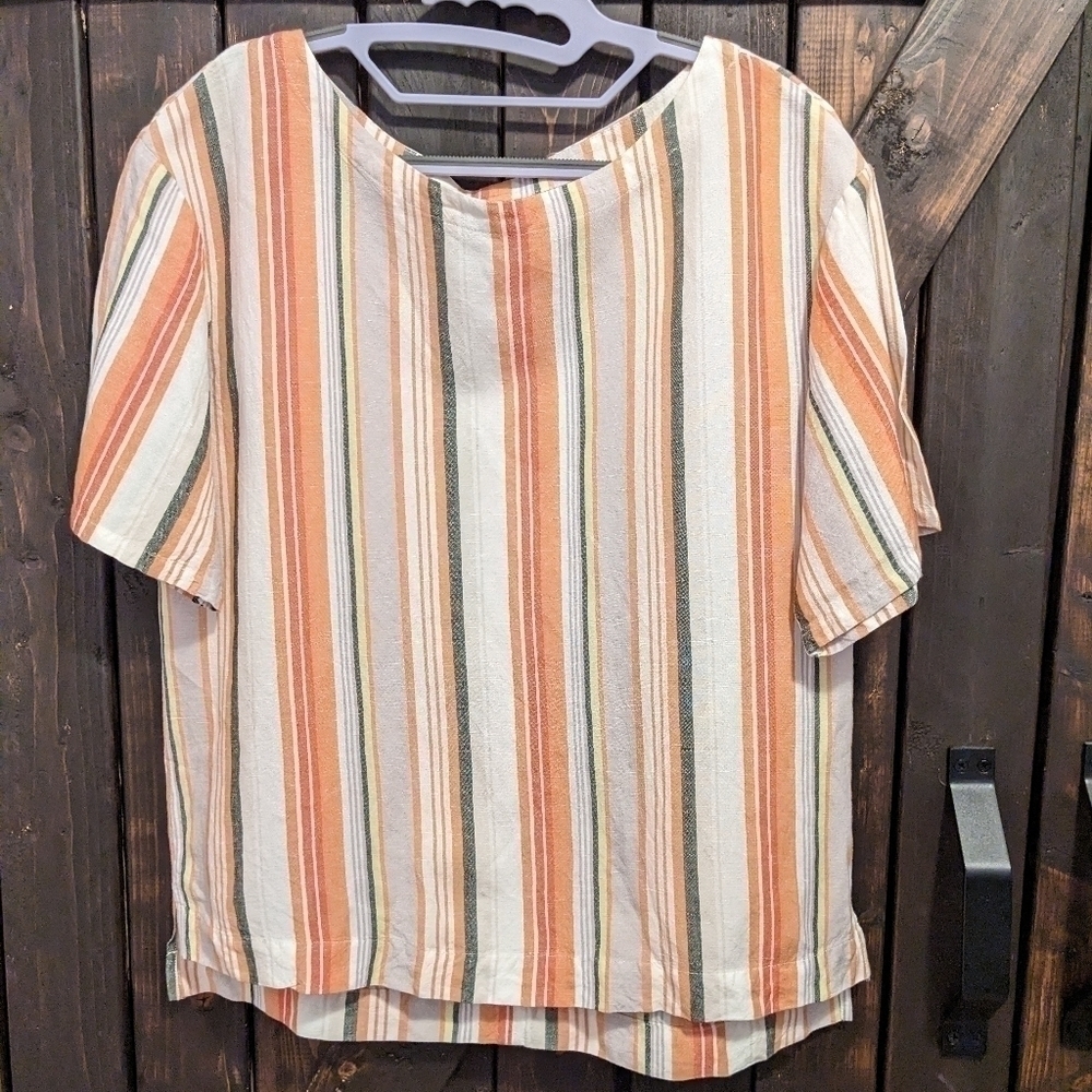 Sale 4$25 A New Day striped medium Linen blend shirt